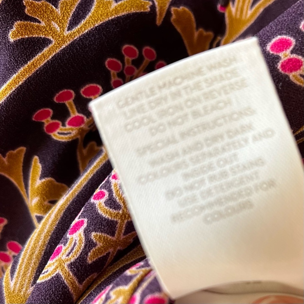 Boden• Purple & Gold Olive Branch Blouse• Sz 6 - Picture 10 of 16